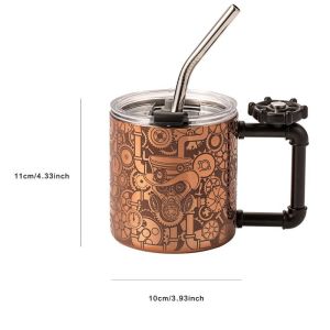 14oz Stainless Steel Insulated Coffee Mugs Double Wall Stress Relieving