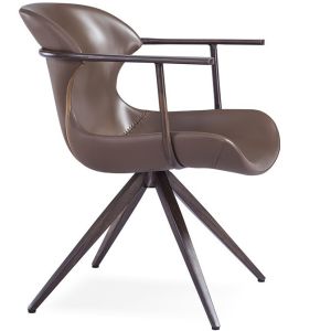 Quality Recyclable Leather PU 66x62x79cm Metal Wood Dining Chair for sale