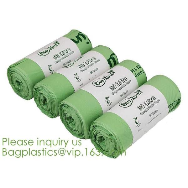 64 Gallon compostable trash bag biodegradable garbage bag, 0.9 Mil, 47"W x 60"H,cornstarch made 100% eco friendly direct