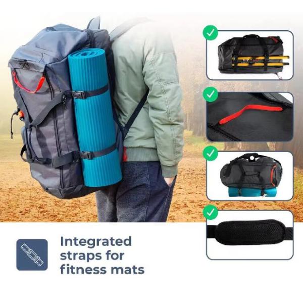 3 In1 Large Sport Training Backpack Lightweight Travel Duffle Bag Backpack