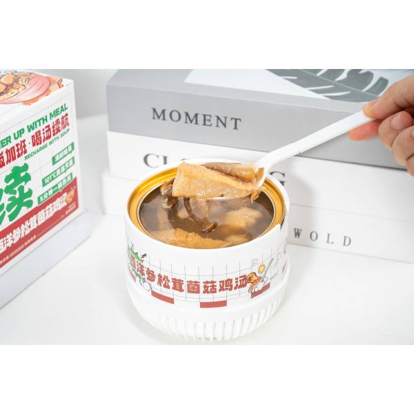 Ready-to-Eat Nourishing Meal Functional Chicken Soup with Ginseng and Wild Mushrooms Clean Comforting Ready to Eat Nourishing Herbal Broth for Strength Wellness