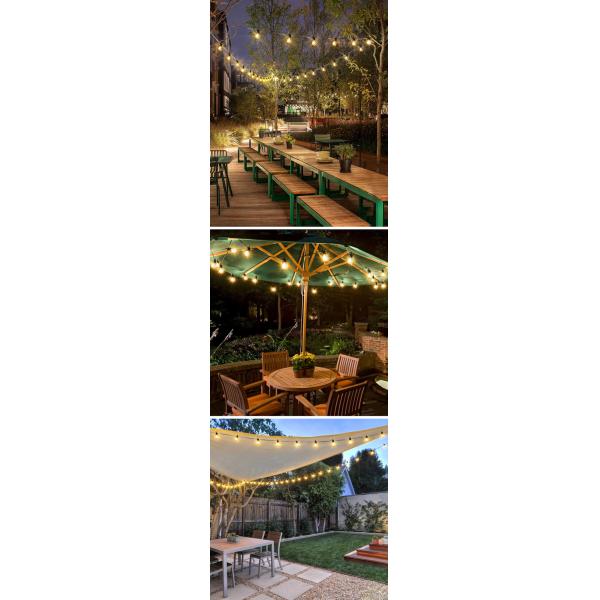 2700K Warm White Solar Strip Light , Solar Holiday String Lights For Patio Park Yard