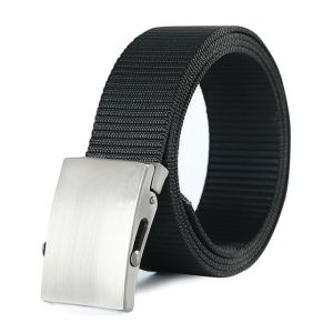 Quality Automatic Slide Metal Buckle Nylon Belt 135cm Tactical Web Belt for sale