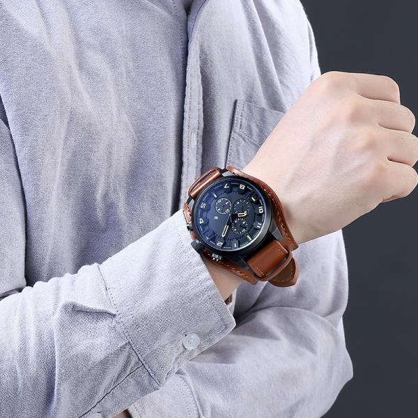 ROHS Alloy 3ATM Stainless Steel Quartz Watch For Man