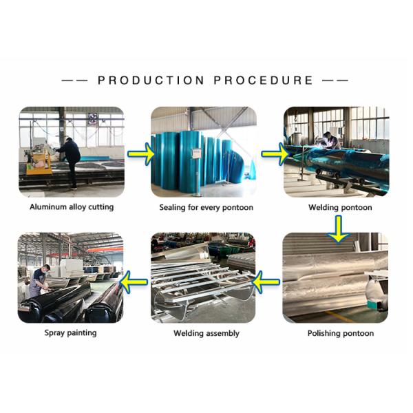 Aluminum Pontoon Float Tube Houseboat Pontoon Logs With 0.635-0.735m Thickness