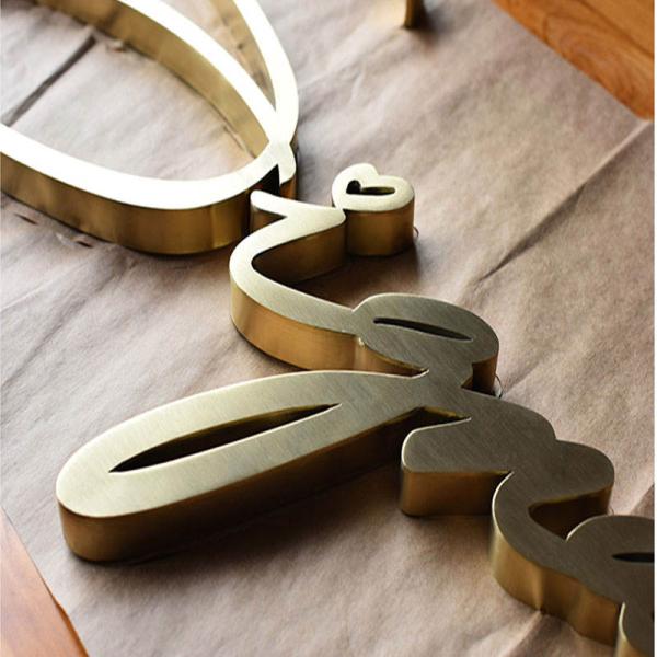 Manufacturer'S Direct Supply Of Stainless Steel Illuminated Outdoor Signs With Metal Backlit Letter Sign