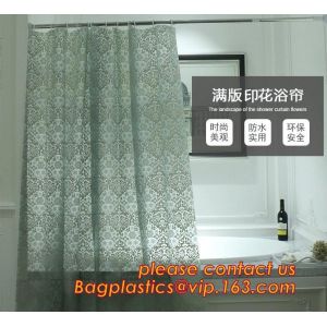 CAT'S EYE GRAIN GREEN SHOWER CURTAIN, Custom Printed Hookless Shower Curtain