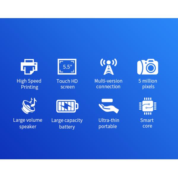 Smart NFC Mobile Payment Terminal 5.5Inch Portable Pos Machine Intelligent Handheld Smart Terminal with Camera Printer