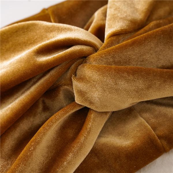 Women golden gray pink velvet wide hair bands bag warm cloth hair accessories cross - border elastic hoop