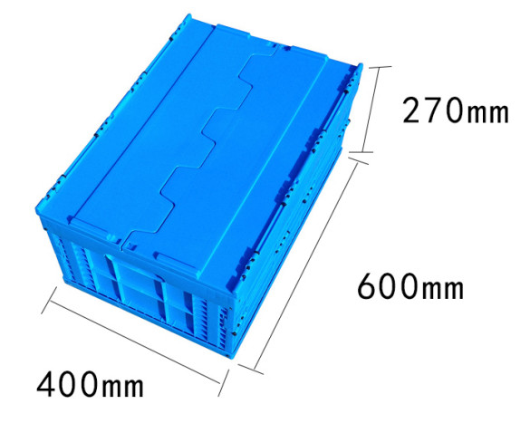 Durable Plastic Collapsible Tote Box Colors Customized 600*400 mm