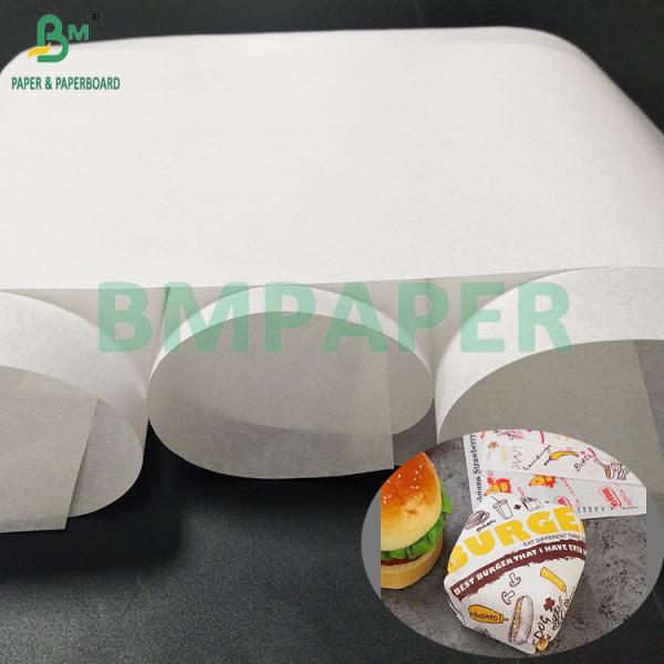  40gsm Food Grade White Kraft Greaseproof Hamburger Wrapping Paper