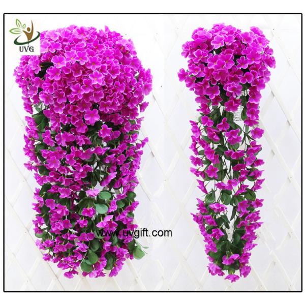 UVG artificial flowers wholesale hanging silk violet wreath for wedding flower arrangements WIS017