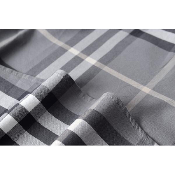 Button Down Collar Casual 100% Cotton Oxford Men's Long Sleeve Plaid Shirt for Autumn