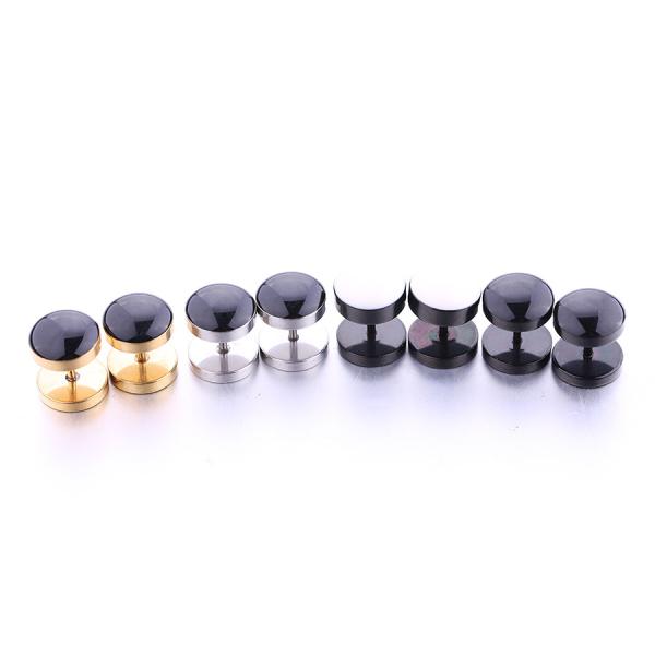 Fashion Round Stud Earring Simple black color Earring Designs For Women And Men