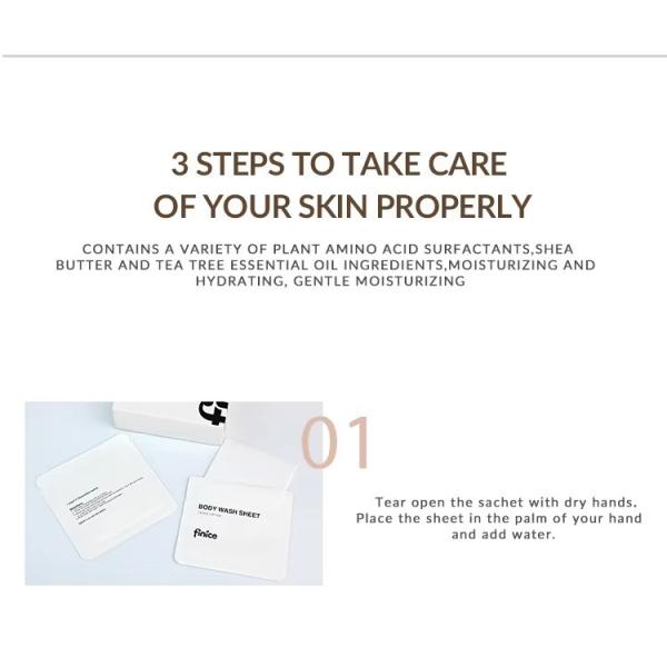 Custom Shower Sheets Lightweight And Compact Body Wash Sheets Biodegradable