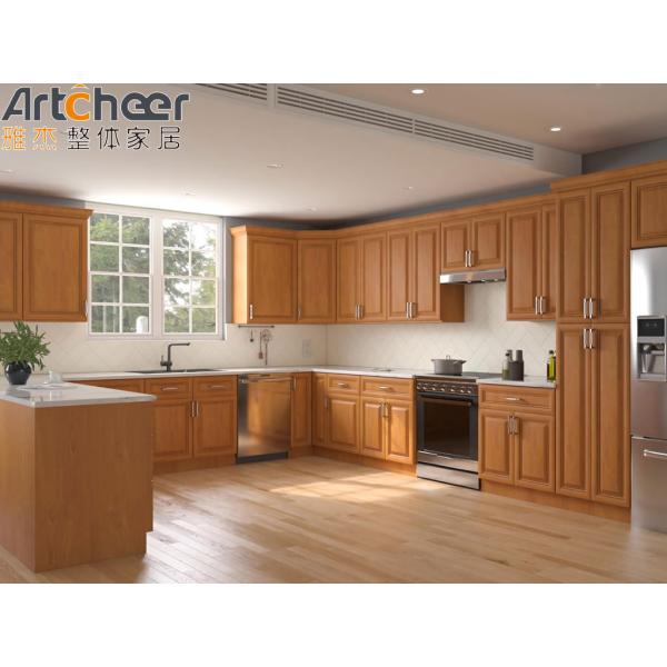 Modular Shape Solid Wood Modern Shaker Cabinets Traditional For Modern Homes
