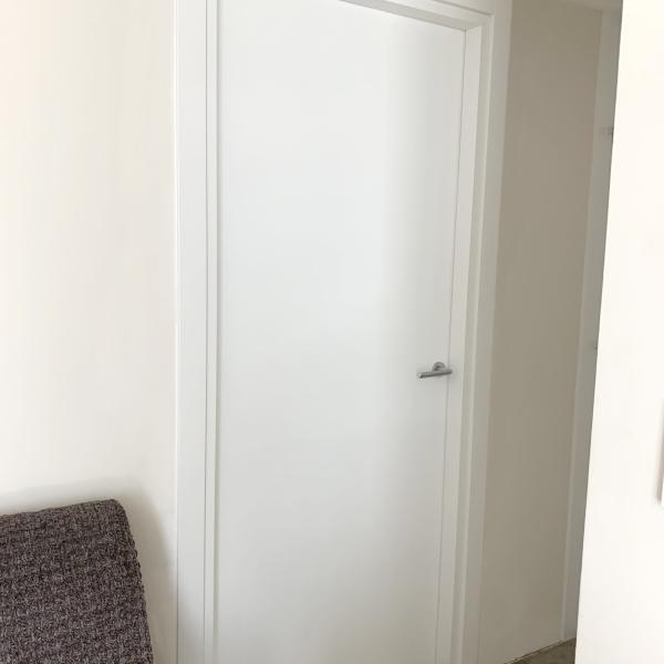 Apartment Melamine Wooden Interior Doors Modern Design Black Brown