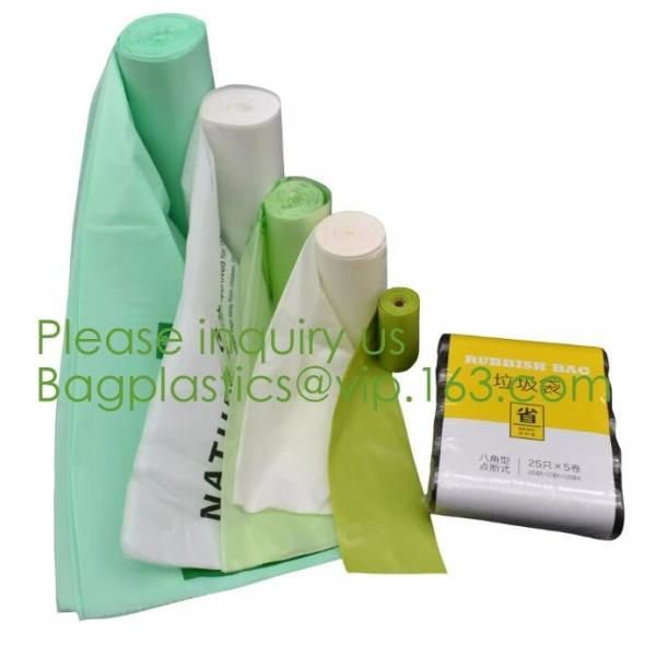 64 Gallon compostable trash bag biodegradable garbage bag, 0.9 Mil, 47"W x 60"H,cornstarch made 100% eco friendly direct