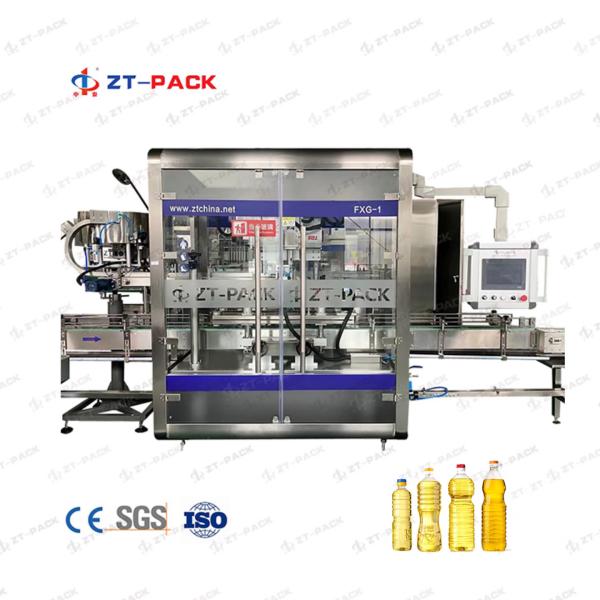 1l Edible Oil Filling Line Ss316 Piston Liquid Bottling Equipment