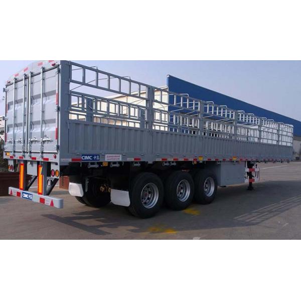 600mm High Sidewall Side Railed Tri-Axle Fence Semi Trailer