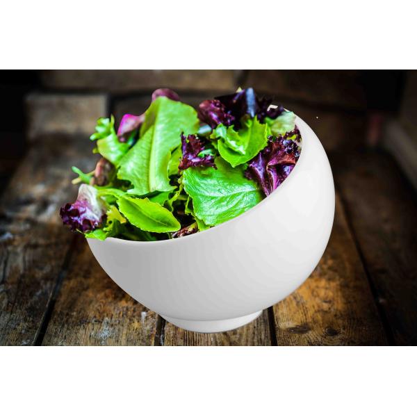 5 Star Hotel Supply LD Bone China 4" White Porcelain Oblique Open Bowl for Sauce and Cream