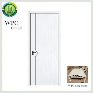 Simple Painting Oak Toilet WPC Door Waterproof Wooden Flush