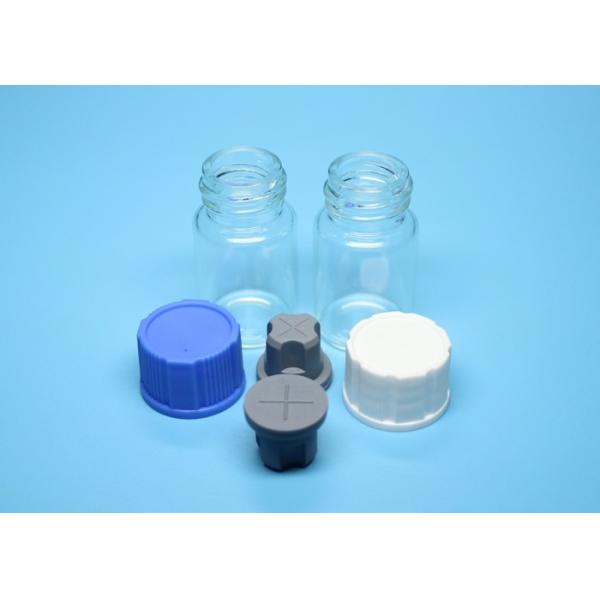 7ml Transparent Screw Top Vials Silk Screen Printing Surface With Screw Plastic Caps