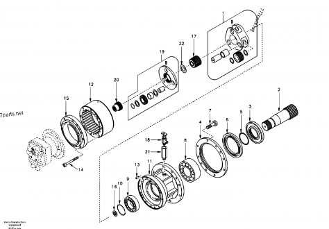 Ec460 Mini Excavator Swing Gerabox Sa 7118-30130 Swing Reduction