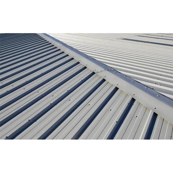 Aluminum roofing panel application example