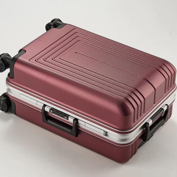 Red Handle Airline Approved 20" Hardside Carry-On Luggage Durable Anti-Theft Fashionable Business Made PC with TSA Lock