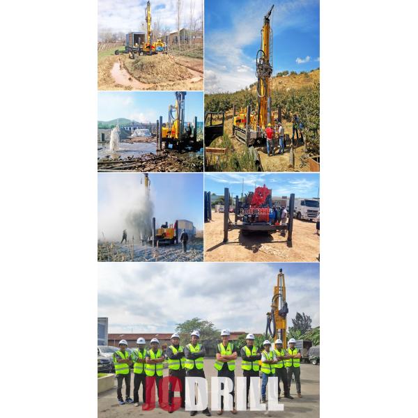 200m Depth Water Well Drilling Rig Crawler Rotary Portable Diesel Rock