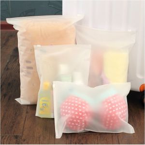 Transparent PE Plastic Zipper Packaging Bags for Clothing
