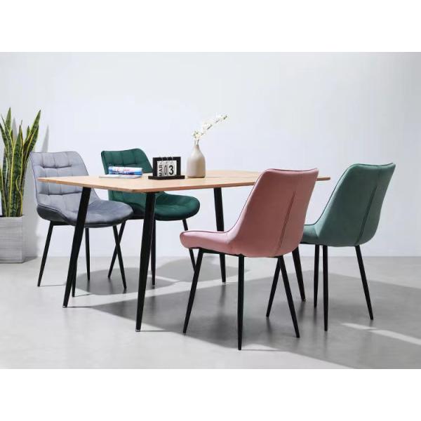 Bedroom Upholstered Green Dining Chairs Velvet Fabric Home Furniture