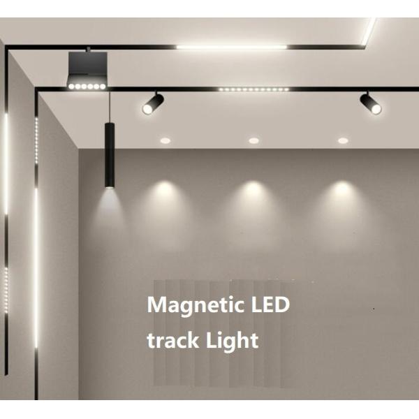 48V magnet track light system rail smart dimmable TUYA APP control zoomable led track magnetic spot light