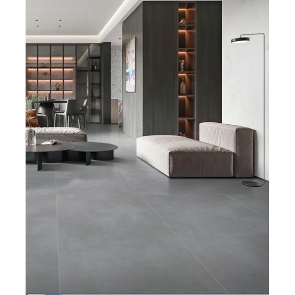 Large Format Cement Look Floor Tiles Porcelain Matte Dark Structure 60*120cm