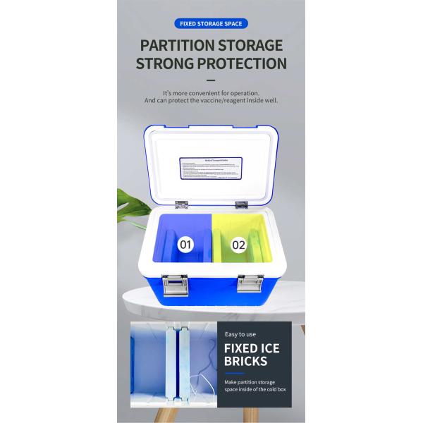 35L Plastic Cooler Box Vaccine Cold Chain Box Medical Transport Box Wholesale