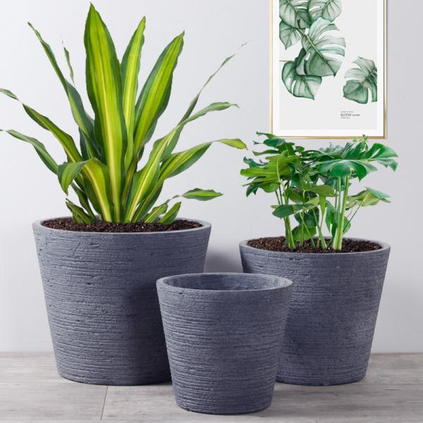 Clay Pots Outdoor Flower Pots Gray Pot Planters MGO Plant Pots Gardening Pots Fiberglass Planters