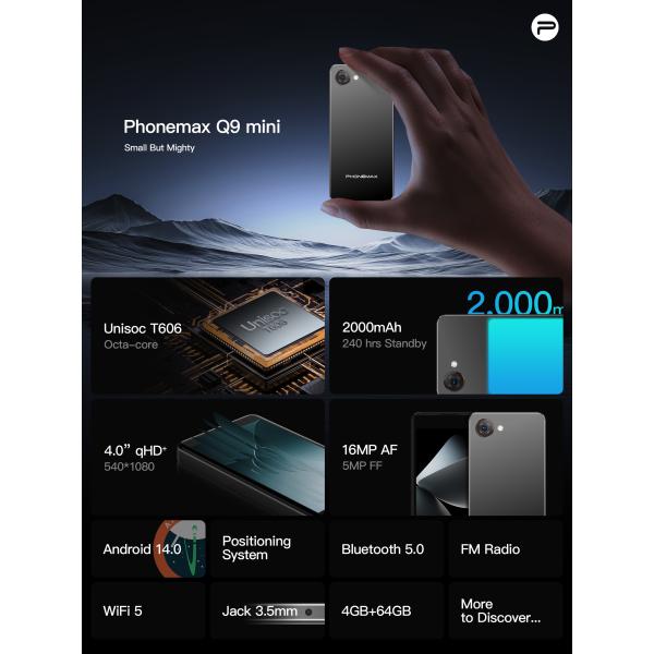 Capacity 2000mAh Battery Android 14.0 Mobile Phone with USB Type C Connection