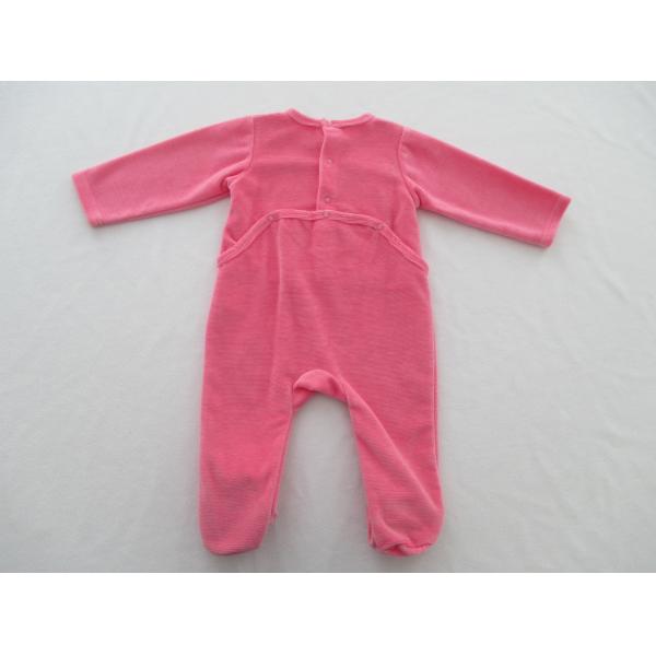 75 Cotton Baby Girl Velour Romper Baby Footed Rompers With Feet