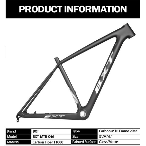 29 Inch Adults Carbon Fiber Bike Frame Boost MTB Bicycle Frame