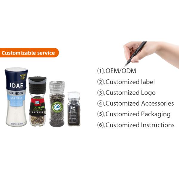 Best Price Manual Disposable Spice Salt Pepper Mill, Wholesale 80ml 100ml Glass Plastic Refillable Spice Salt Pepper Grinder