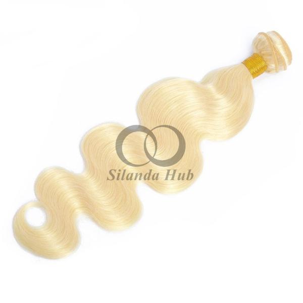 #613 Bleached Blonde Body Wave Remy Human Hair Bundles Sew In Weave Bundles Brazilian Bundle Deals