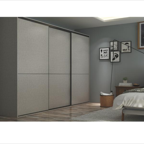 Wooden Painting Melamine White Grey Wardrobe Multi Color Sliding Door Modern