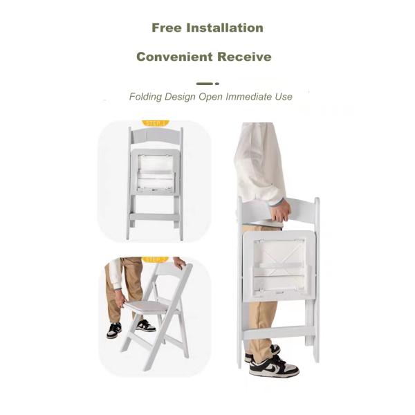 KINGFORD Plastic Wedding Outdoor Folding Chairs 40*45*78cm