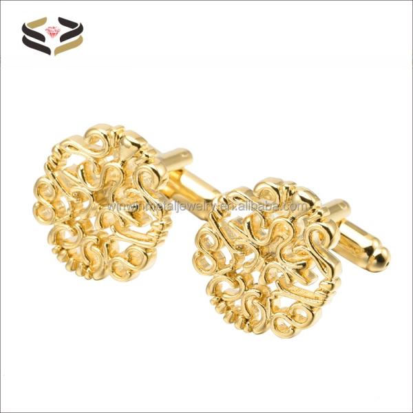 Hollow Out Flower Cufflinks Tie Clip For Men Tuxedo Shirt Regular Wedding Business