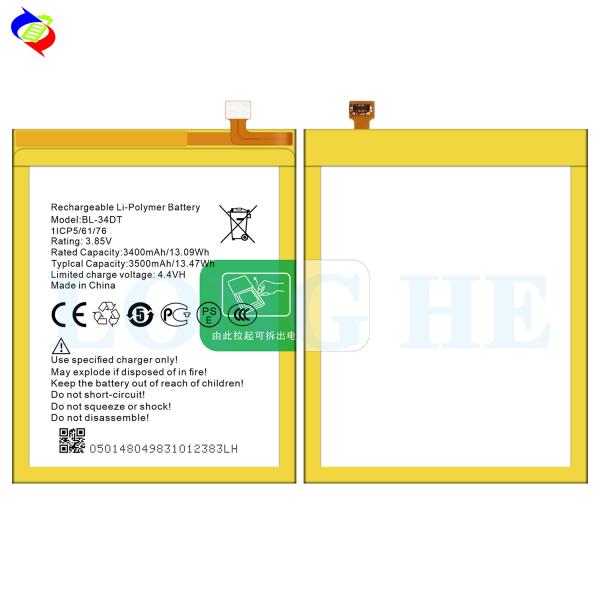 Tecno Phantom 9 Mobile Phone Battery 3500mAh BL-34DT Rechargeable Batteries OEM/ODM