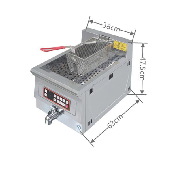 4500W Stainless Steel Tabletop Electric Pressure Fryer 21L With Basket