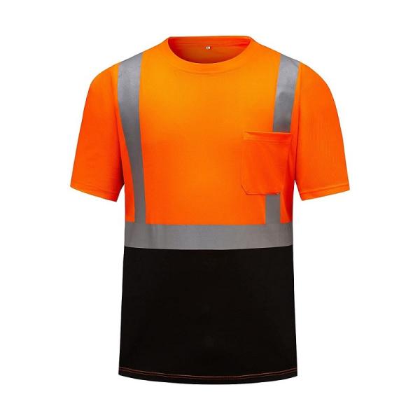 Ansi Class 3 Polo Shirt Work Hi Vis Lime Green Reflective T Shirts Men'S
