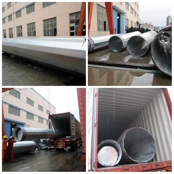 Round Conical Type 30M Mono Pole Tower Communication Distribution Monopole Cell Tower