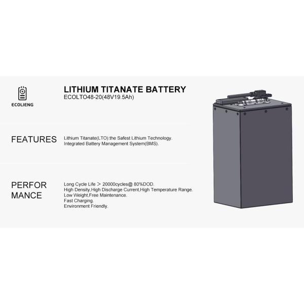 ECOLTO-T4820 48V 19.5Ah LTO Electric Vehicle Lithium Battery For E Bike